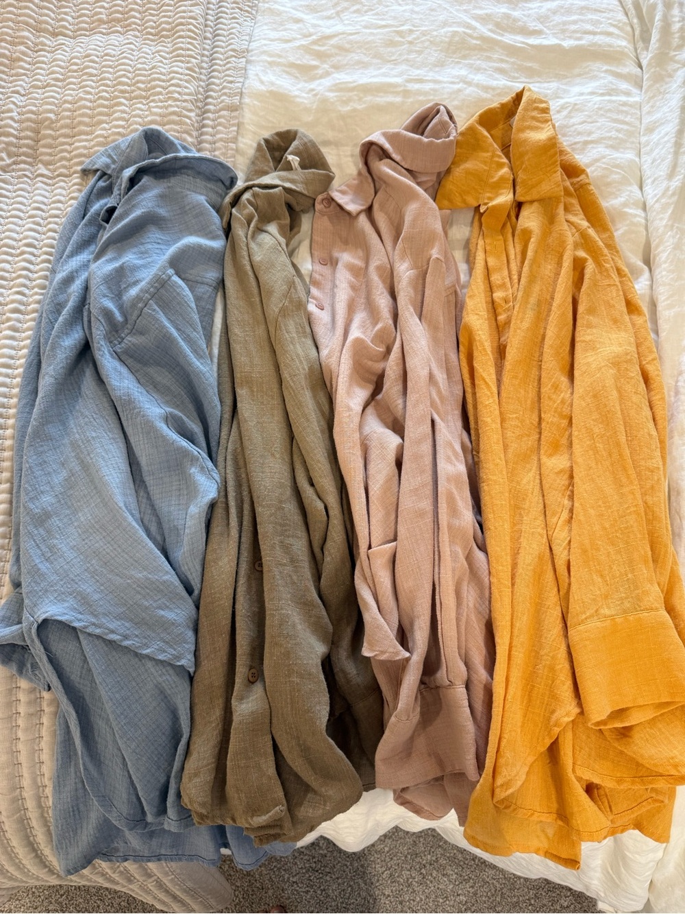Set of 4 oversized button ups